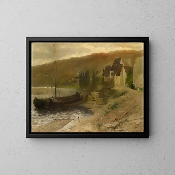 Landschap aan de rand van de Main - Ernst Schiess — ingelijst kunstwerk aan de muur