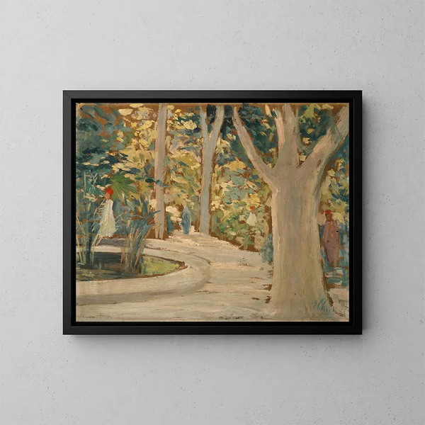 van Musulmans dans le parc - Ernst Schiess — ingelijst kunstwerk aan de muur