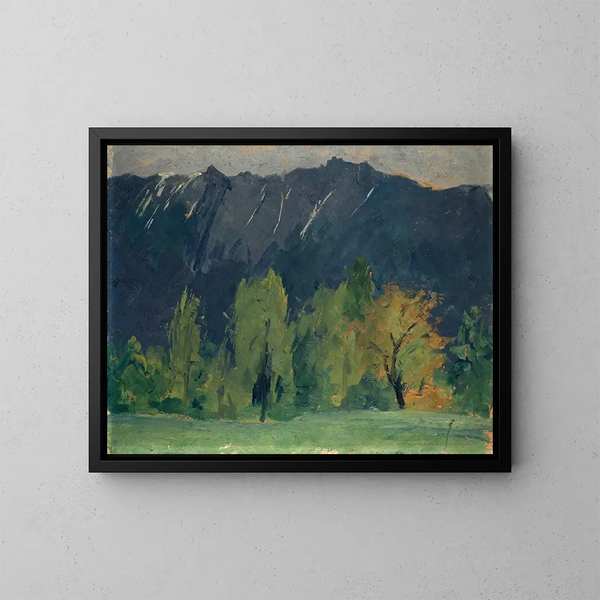 Berglandschap - Ernst Schiess — ingelijst kunstwerk aan de muur