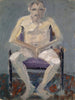 nieuw op een gestoffeerde stoel - Ernst Schiess — weergave van het kunstwerk