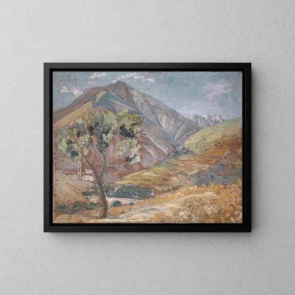 Olijf in de Corsicaanse bergen - Ernst Schiess — ingelijst kunstwerk aan de muur