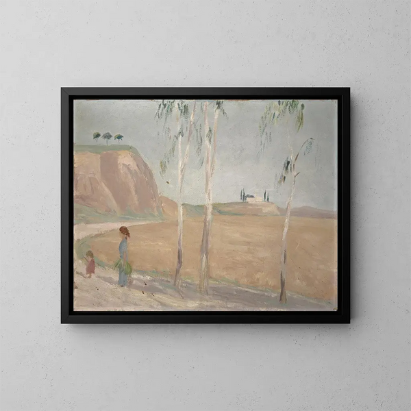 Romeins landschap - Ernst Schiess — ingelijst kunstwerk aan de muur