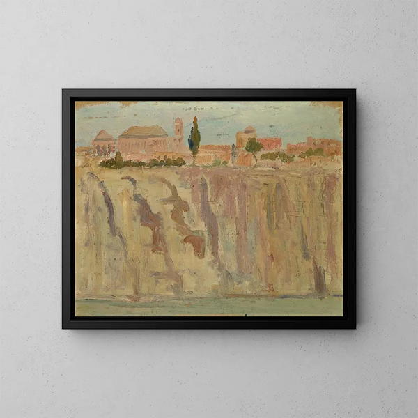 Toledo aan de oever van de Tajo - Ernst Schiess — ingelijst kunstwerk aan de muur