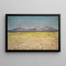 Rive met smal rivier en verre bergketen - Ernst Schiess — ingelijst kunstwerk aan de muur