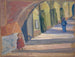 Onder de arcades - Ernst Schiess — weergave van het kunstwerk