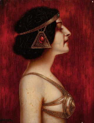 Ernst Seidl - Salome Woman in Profile in Oriental Jugendstil Costume.webp