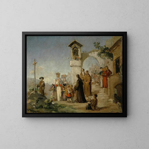 Studie voor de dag van Sint Maria - Ernst Stückelberg — ingelijst kunstwerk aan de muur