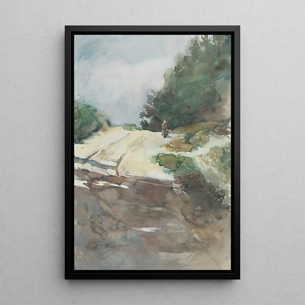 Ernst Witkamp - Zandweg door bosrijk landschap.webp