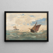 Stoomboot en zeilboten op open zee - Erwin Carl Wilhelm Günther — ingelijst kunstwerk aan de muur