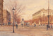 Burgring in Vienna, trams, horse-drawn carriages, and characters - Erwin Pendl — artwork view