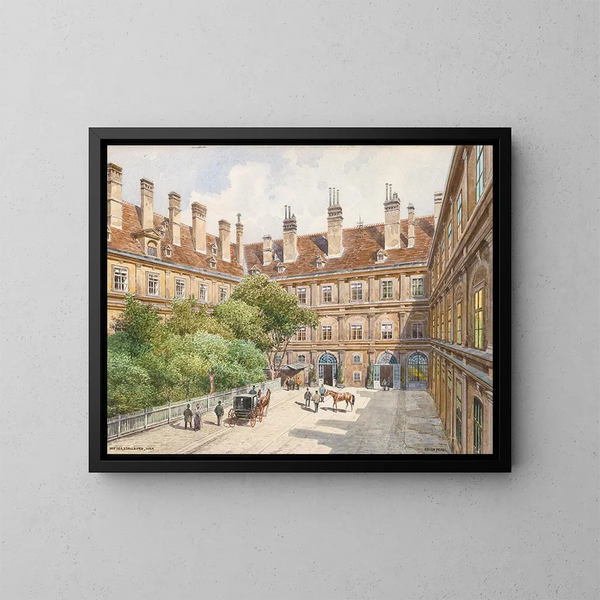 Hof van de Stallburg, Wenen - Erwin Pendl — ingelijst kunstwerk aan de muur