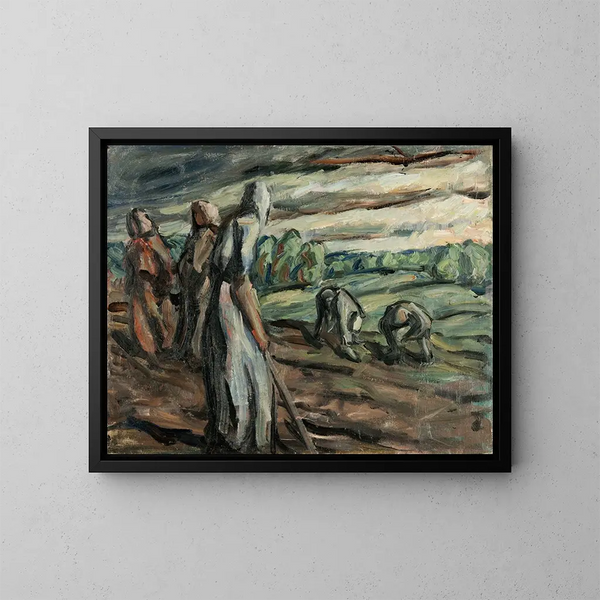 De aardappelrapers - Ester Almqvist — ingelijst kunstwerk aan de muur