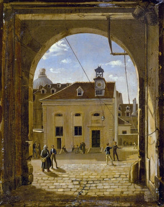 Etienne Bouhot - La cour du collge SainteBarbe rue de Reims.webp