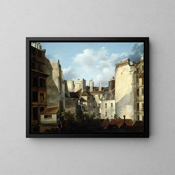 Daken van Parijs - Étienne Bouhot — ingelijst kunstwerk aan de muur