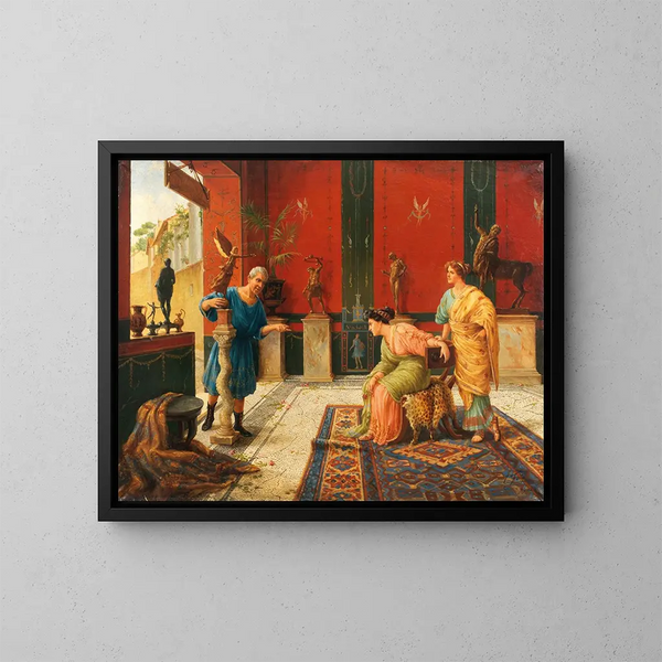 De antiekhandelaar - Ettore Forti — ingelijst kunstwerk aan de muur