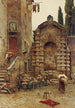 Life in a Roman Courtyard - Ettore Roesler Franz — artwork view