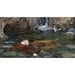Reproductie van het schilderij Studie voor De nimfen die het hoofd van Orpheus vinden - John William Waterhouse