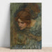 Reproductie van het schilderij L Studie voor het hoofd van Venus in L'Éveil d'Adonis - John William Waterhouse