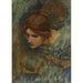 Reproductie van het schilderij L Studie voor het hoofd van Venus in L'Éveil d'Adonis - John William Waterhouse