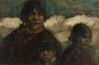 Eugeen Van Mieghem - Woman and Children at the Harbour.webp