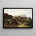Karavaan van muilezels - Eugen Adam — ingelijst kunstwerk aan de muur
