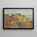 Studie op de voorgrond van de Middellandse Zee - Eugen Bracht — ingelijst kunstwerk aan de muur