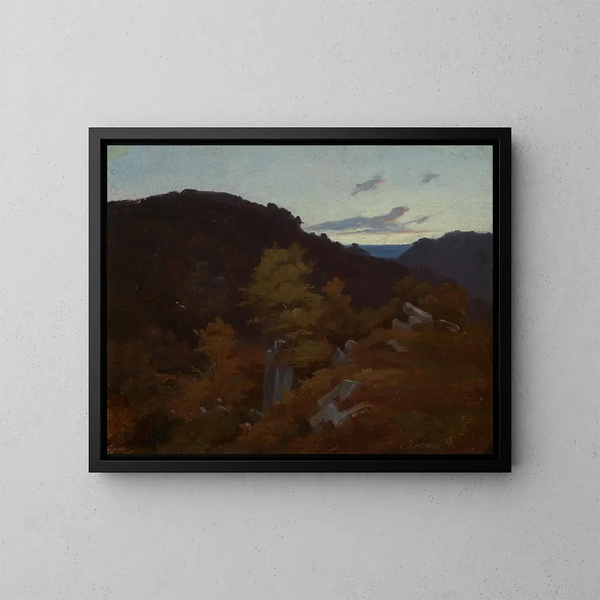 Landschap bij Bernau - Eugen Bracht — ingelijst kunstwerk aan de muur