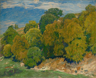 Pente met beukenbomen - Eugen Bracht — weergave van het kunstwerk