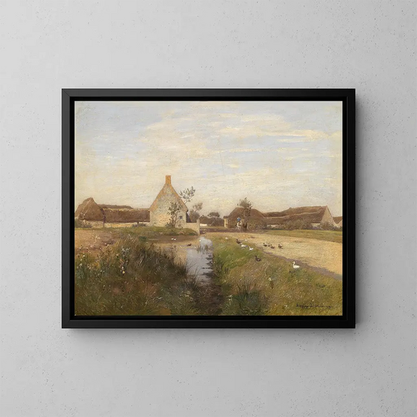 Ingang van het dorp Cayeux - Eugen Jettel — ingelijst kunstwerk aan de muur