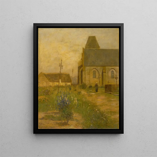 Eugen Jettel - Landscape With A Church And A Graveyard.webp