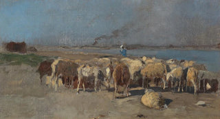 Eugen Jettel - Schafherde am Abend.webp