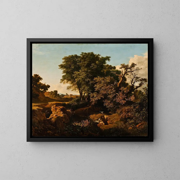 Italiaans landschap - Eugenio Landesio — ingelijst kunstwerk aan de muur