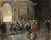 Arrival at the theater on the night of a masked ball - Eugenio Lucas Villamil — artwork view
