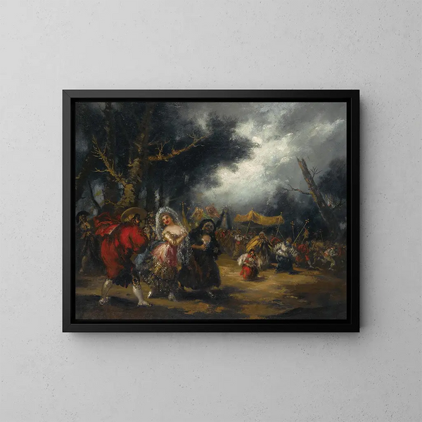 La Procession - Eugenio Lucas Villamil — ingelijst kunstwerk aan de muur