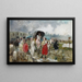 Leaving the arena in the rain - Eugenio Lucas Villamil — framed artwork on a wall
