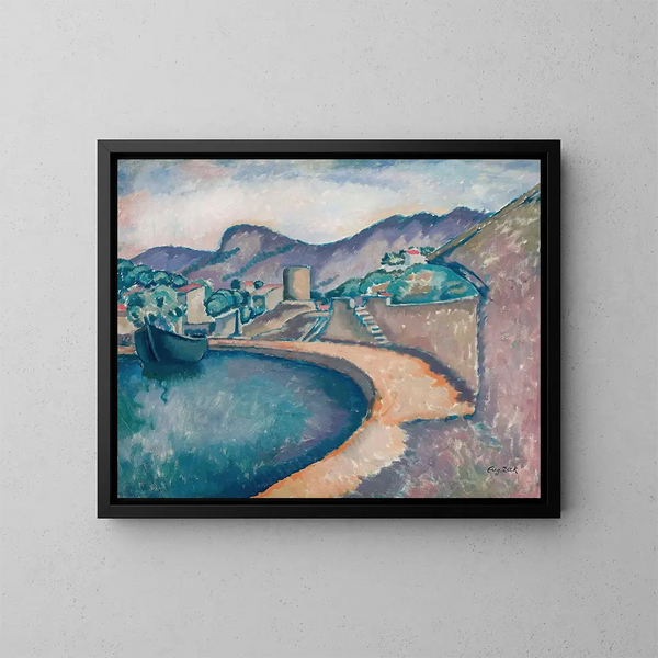 Landschap van de zuidkust - Eugeniusz Zak — ingelijst kunstwerk aan de muur