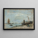 Strand met vissersboten - Eugène Boudin — ingelijst kunstwerk aan de muur