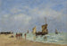Berck L'appareillage des barques - Eugène Boudin — weergave van het kunstwerk