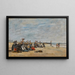 Berck, groep vissersvrouwen zittend op het strand - Eugène Boudin — ingelijst kunstwerk aan de muur