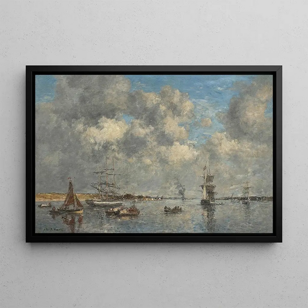 Camaret, de estuarium - Eugène Boudin — ingelijst kunstwerk aan de muur
