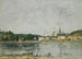 Caudebec-en-Caux, de Seinekaai - Eugène Boudin — weergave van het kunstwerk