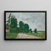 Chemin animé au bord de la rivière - Eugène Boudin — ingelijst kunstwerk aan de muur