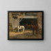 Cour et curie d'un loueur - Eugène Boudin — ingelijst kunstwerk aan de muur