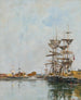 Deauville Le Bassin - Eugène Boudin — weergave van het kunstwerk