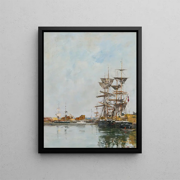 Deauville Le Bassin - Eugène Boudin — ingelijst kunstwerk aan de muur