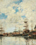 Dunkerque zeilboten kade - Eugène Boudin — weergave van het kunstwerk