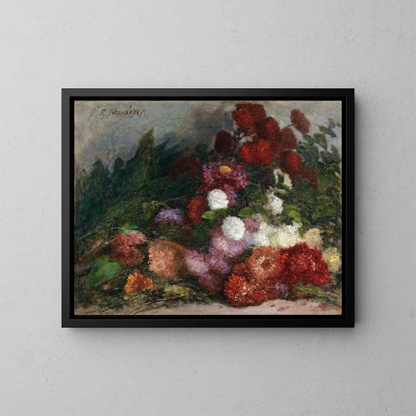 Bloemenboeket - Eugène Boudin — ingelijst kunstwerk aan de muur