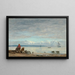 Honfleur schilderij, vissers op het strand - Eugène Boudin — ingelijst kunstwerk aan de muur