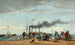 van Jetée et quai à Trouville - Eugène Boudin — weergave van het kunstwerk