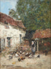 La Provende des Poules - Eugène Boudin — weergave van het kunstwerk